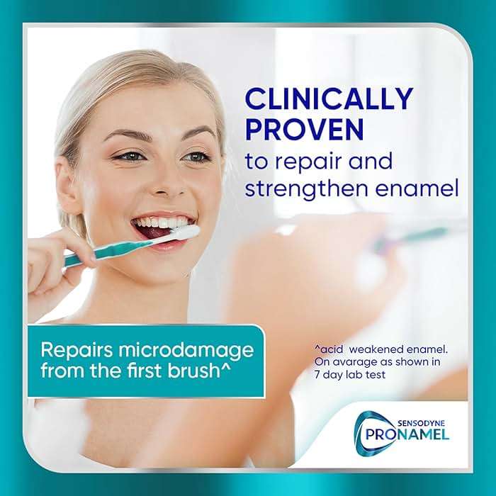 Sensodyne Pronamel Clinical Enamel Strengthening Toothpaste, Whitening Action, 3.4 oz (3 Pack) - Image 10