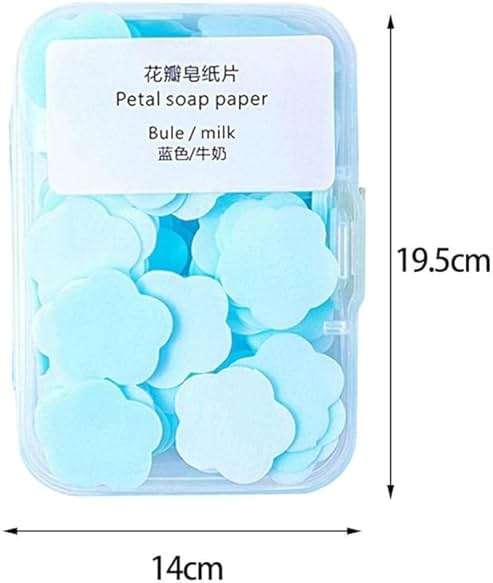 Zenarao Paper Soap, 4 Different Scented Mini Fresh Portable Disposable Petal Hand Wash Sheets, Dissolvable Hand Bath Soap, Suitable for Outdoor, Travel, Camping, 4 Boxes (Approx 400 Sheets) - Image 2