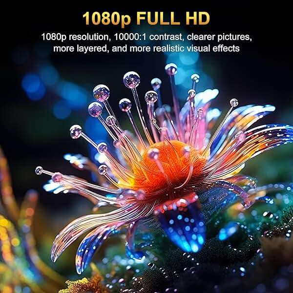 Projector with WiFi and Bluetooth, Pericat 4K Supported Native 1080P Projector, Portable Movie Outdoor Projector for Home Theater, Mini Projector Compatible with PC, HDMI, USB, TV Stick, PS5 - Image 2
