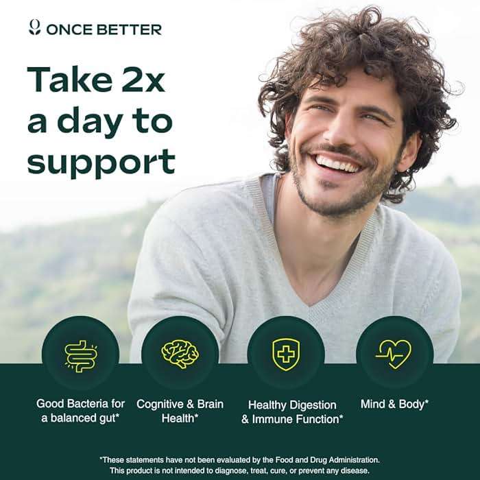 Once Better™️ Stress & Gut Support Supplement – Ashwagandha KSM-66®, L-Theanine, Magnesium Glycinate, Probiotics & Inulin for Digestive Health & Stress Relief – 60 Capsules - Men & Women - Image 4