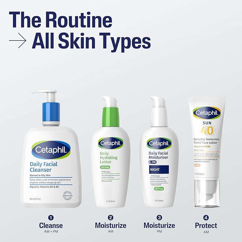 CETAPHIL Everyday Sunscreen Tinted Face Lotion, 1.7 fl oz, Travel Size Sunscreen, 100% Mineral UVA/UVB Filters: Titanium Dioxide & Zinc Oxide, SPF 40, For Sensitive Skin - Image 4