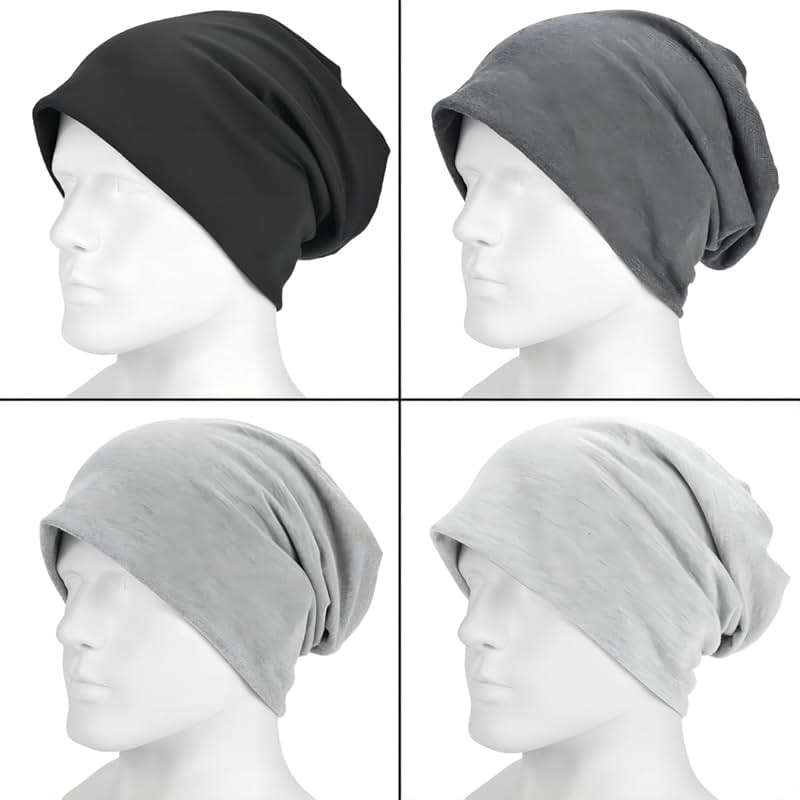 EINSKEY Lightweight Slouchy Beanie for Men Women, Oversize Thin Cotton Skull Cap Chemo Cap Night Sleeping Hat for All Seasons - Image 7