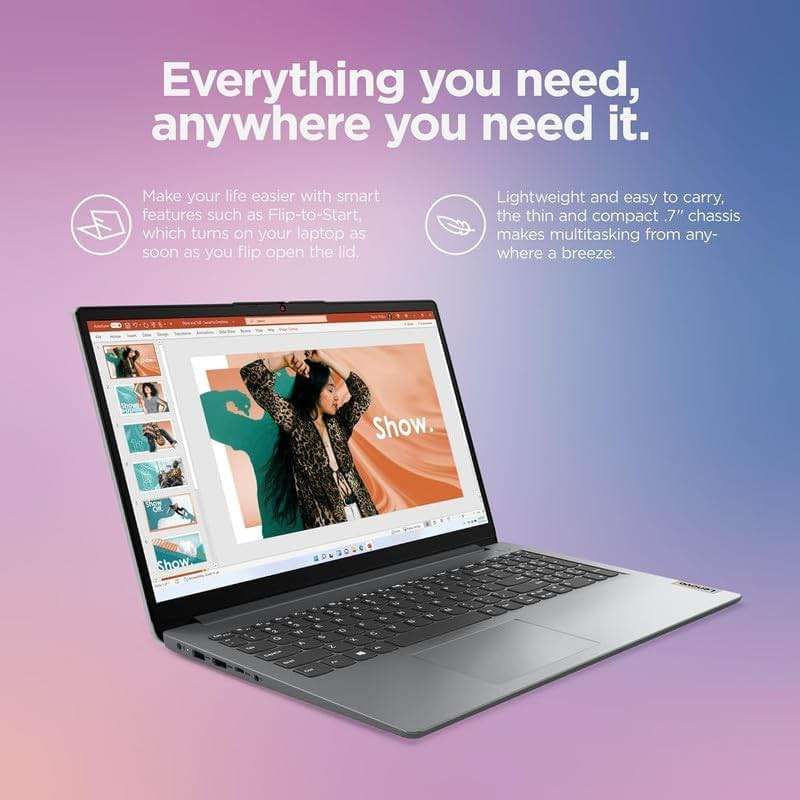 Lenovo IdeaPad Laptop 2025 15.6" FHD IPS Touchscreen for Business, 16GB RAM, 1TB Storage (500GB SSD + 500GB Ext.), 6-Core Intel i3, Wi-Fi 6, Long Battery, MarxsolAccessory, Win 11 Pro with MS Office - Image 5