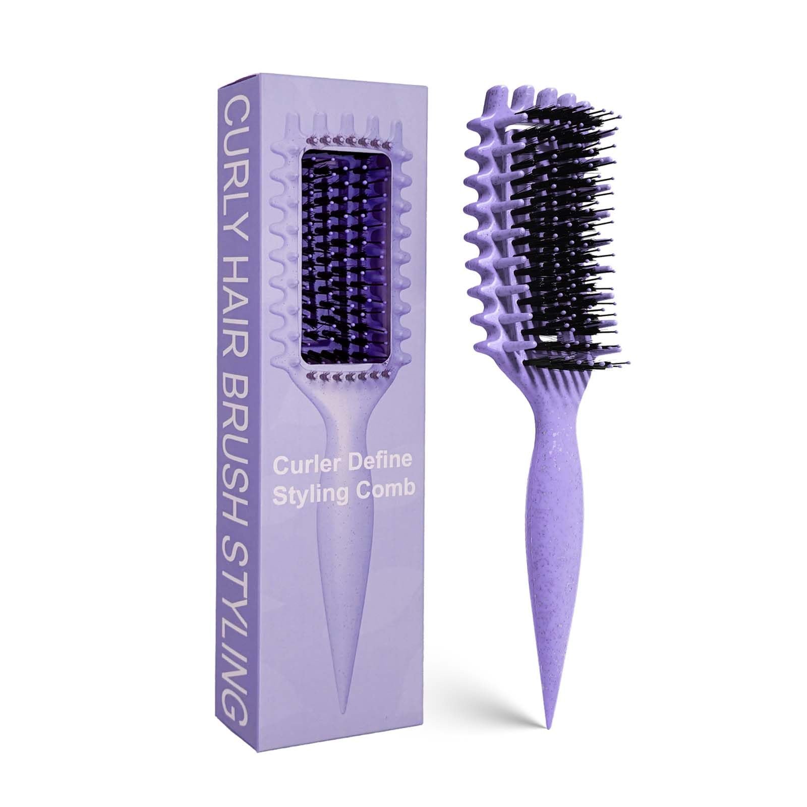 Curly Hair Brush Candybrush Curl Defining Brush for Detangling Shaping and Defining Curls for Women, Men, Wet & Dry Hair (Purple) - Product Image