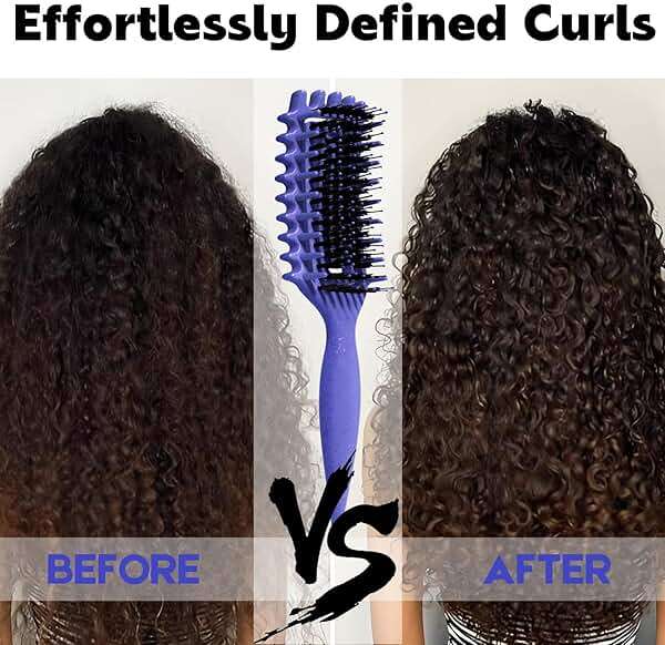 Curly Hair Brush Candybrush Curl Defining Brush for Detangling Shaping and Defining Curls for Women, Men, Wet & Dry Hair (Purple) - Image 5