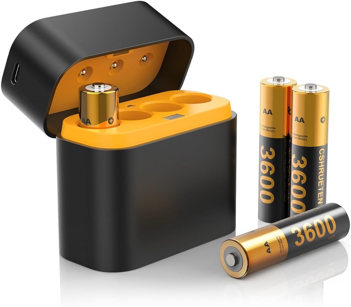 For Meta Quest 2/3/3S Controller Accessories Rechargeable Battery Pack with Charger, 4 Pack 1.5V 2400mAh Long-Lasting Battery with Charging Storage Box for Oculus Quest 2/3/3S Controller Accessories - Product Image