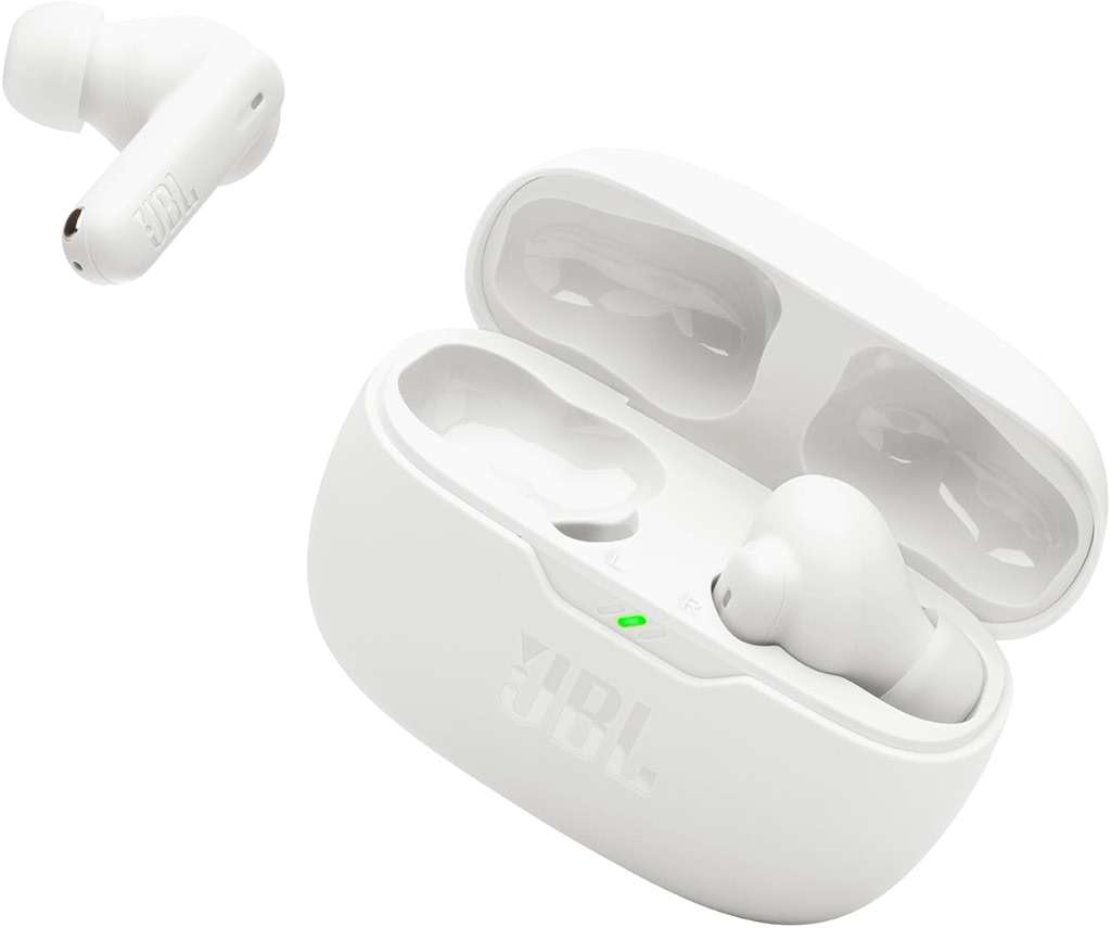JBL Vibe Beam 2 - True Wireless Noise Cancelling Earbuds with JBL Pure Bass Sound & Smart Ambient technology, 4mics for crisp, clear calls, up to 40Hrs of Playback, IP54 Dust & Water resistant (White) - Image 1
