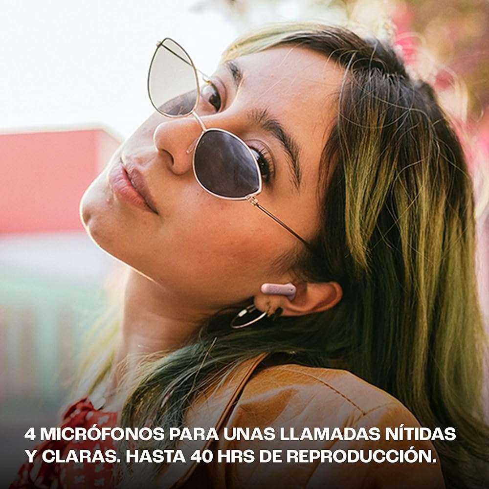 JBL Vibe Beam 2 - True Wireless Noise Cancelling Earbuds with JBL Pure Bass Sound & Smart Ambient technology, 4mics for crisp, clear calls, up to 40Hrs of Playback, IP54 Dust & Water resistant (White) - Image 4