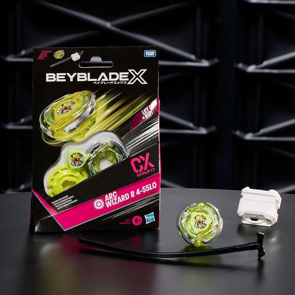 Bey Blade X Arc Wizard R 4-55LO CX Starter Pack Set, Stamina Type Top and Launcher; Authentic Takara Tomy Battle Tops Games, Toys for Boys and Girls 8+ - Image 6