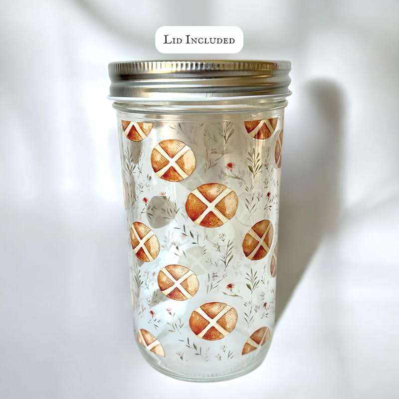 MAYBELLE JOY Sourdough Starter Jar | 24oz Glass Jar Set | Cute Baking Accessory | Cute Baking Gift | Glass Washable | Bread Making and Proofing | Kitchen Food Storage Gifting | (Homestead) - Image 3