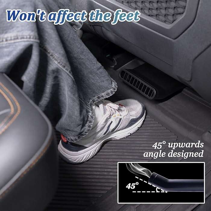TOPINSTALL Rear Seat Vent Extender Compatible with 2021-2026 Ford Bronco 4 Doors, Plug-in Cooler Summer Air Vent Deflectors for Rear Seat Passenger 2PCS (Fit for OEM & Regular Floor Mats) - Image 5