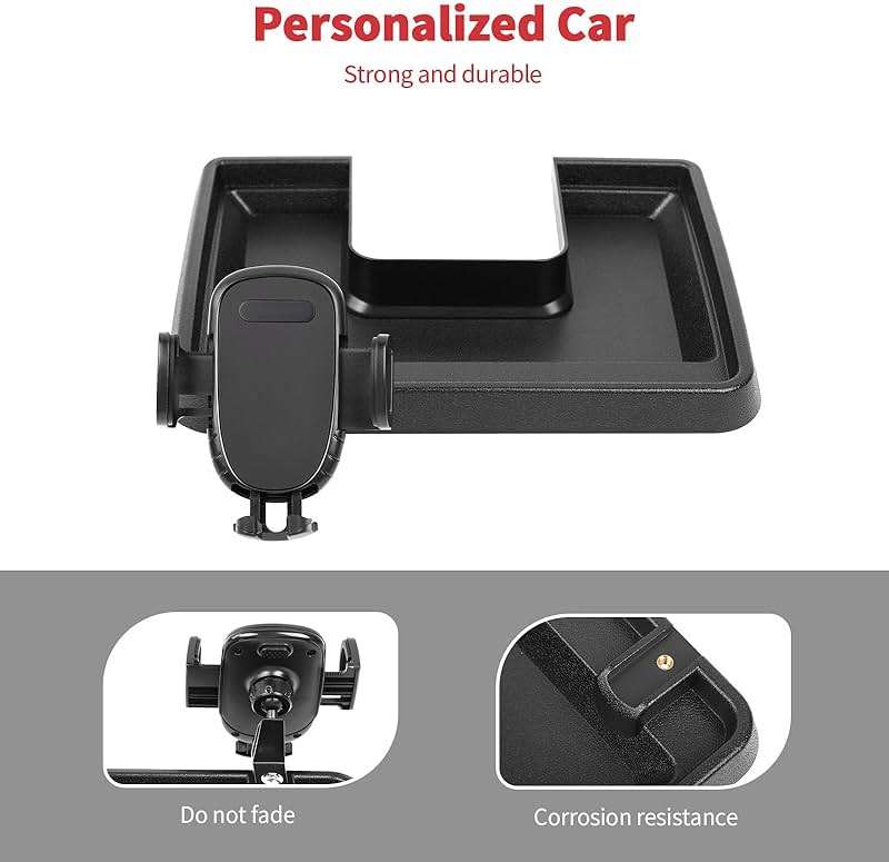 Linskip Dashboard Universal Smartphone Holder Tray Fit for 2009-2014 Ford F-150 Raptor, Rotates Vertical and Horizontal, Easy Push Action, Interior Accessories - Image 6