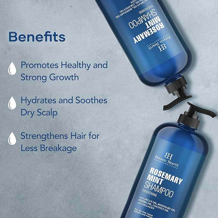 Botanic Hearth Rosemary Mint Shampoo and Conditioner Set, Thickening Formula, Promotes Hair Growth and Scalp Health Sulfate Free & Paraben Free, for Men & Women | 16 fl oz - Image 4
