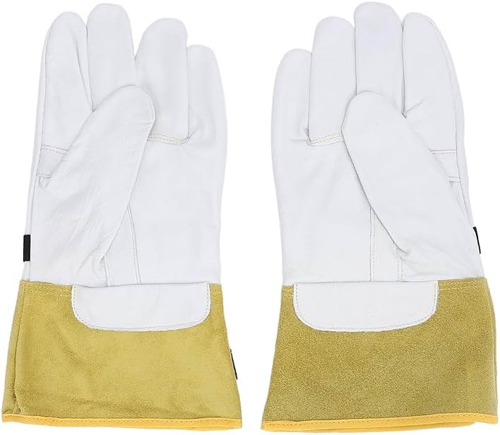 Yosoo Health Gear Leather Work Gloves Cover, Insulated Gloves, Electrician Gloves with Non Slip Design, for Household Appliances, Mechanical Equipment - Product Image