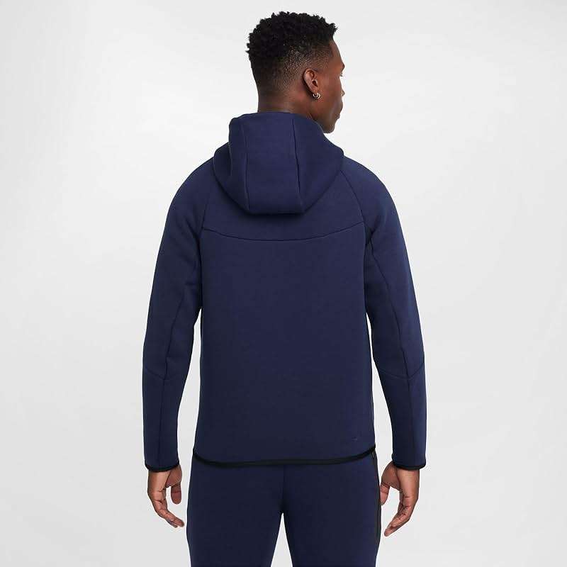 Nike Tech Men's Full-Zip Windrunner Hoodie (HV0949-451, Obsidian/Black) Size Medium - Image 3