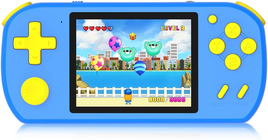 TEBIYOU Handheld Games for Kids Built-in 218 Video Games, Portable Kids Travel Toys for Ages 4-13 with Rechargeable Battery 3.0" HD Screen, Mini Gaming Player Birthday Gifts for Boys Girls (Blue) - Image 1