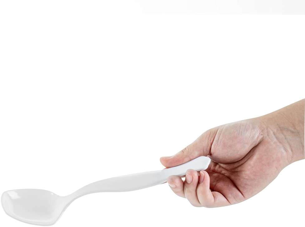 Restaurantware-Cater Tek 8 Inch Serving Spoons, 10 Disposable Spoons For Catering - Ergonomic Handle, Heavy-Duty, White Plastic Food Spoon, Elegant, For Weddings, Buffets, Or Catering Events - Image 11