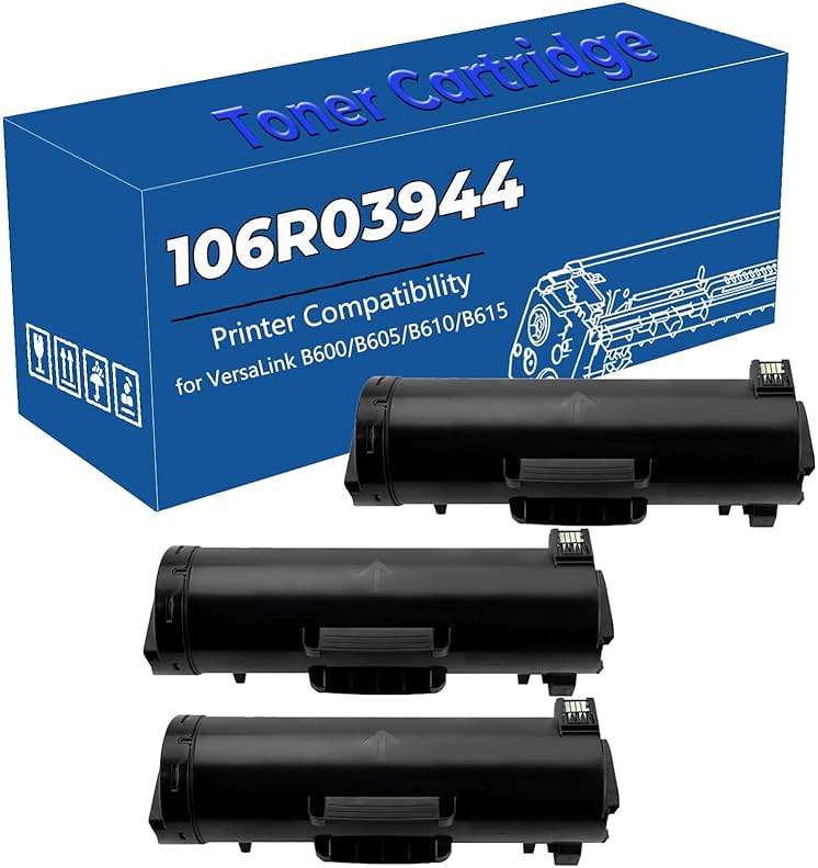 TFDGSA B600 B605 B610 B615 Toner Cartridge Compatible 106R03944 106R03942 106R03940 Toner Replacement for Xerox VersaLink B600 B605 B610 B615 Printer 3-Pack - Image 1