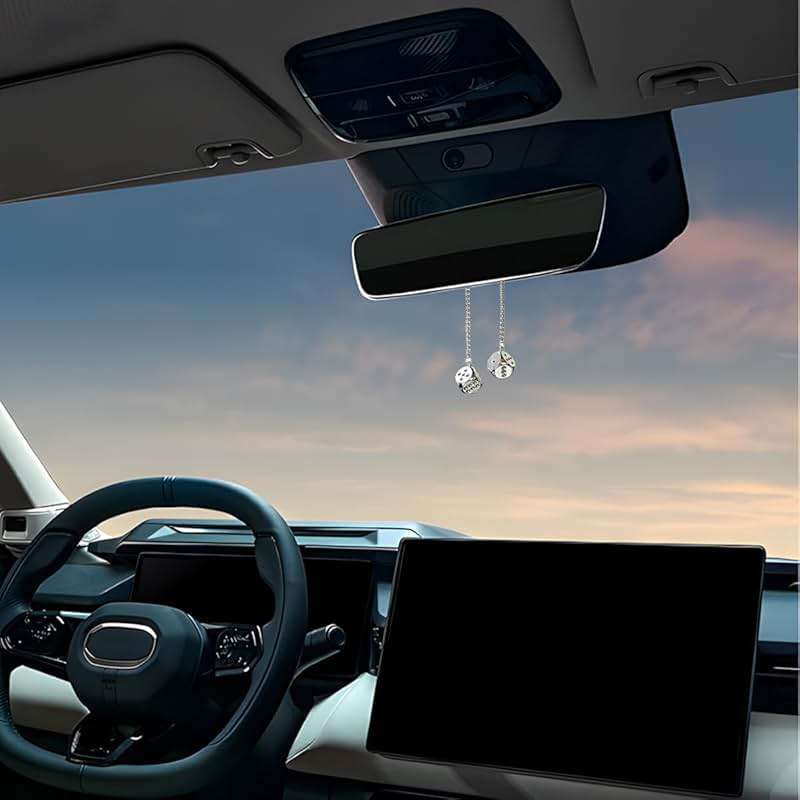KHGUZ Car Rear View Mirror Pendant, Creative Metal Vehicle Hanging Dice with Dots, Auto Interior Rearview Mirrror Charms Ornament Decoration Accessories, Universal for SUV, Sedan, Truck - Image 6