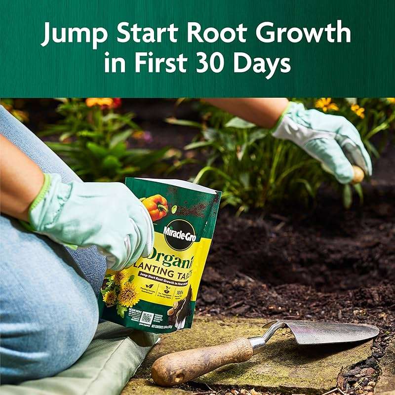 Miracle-Gro Organic Planting Tablets - for Transplants and Starter Plants, Formulated with Calcium, Plant Fertilizer, Boosts Early Rooting, OMRI Listed, 20 Tablets - Image 2
