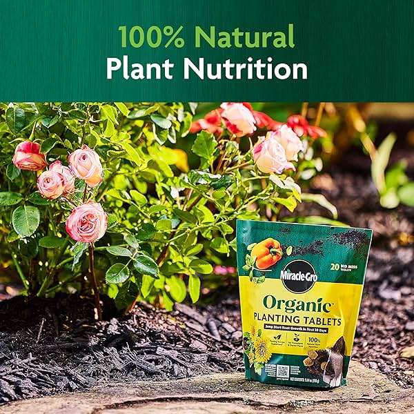 Miracle-Gro Organic Planting Tablets - for Transplants and Starter Plants, Formulated with Calcium, Plant Fertilizer, Boosts Early Rooting, OMRI Listed, 20 Tablets - Image 6