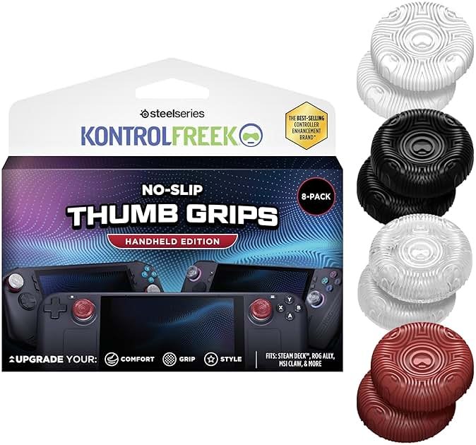 KontrolFreek Handheld Portable Gaming Console Thumb Grips | Universal Edition | for Steam Deck, Switch 2, ROG Ally and Logitech G-Cloud | 8-Pack - Product Image