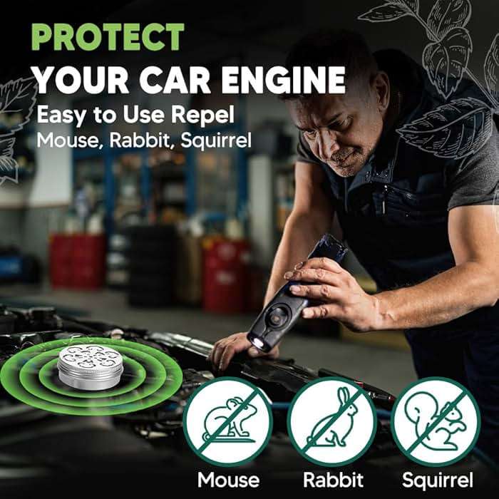 UDyoude Rodent Repellent for Car Engines, Mouse Repellents for Car, Pest Repellant, Cars Rodent Repellent Under Hood, Keeping Rodents Out of House, Peppermint to Repel Mice and Rat Repellent-2P - Image 4