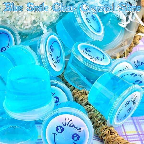 120 Pack for Kids Clear Crystal Bulk Slime Kit, Slimes Toys for Girls and Boys, Stress Relief, Non-Sticky, Classroom Reward, Easter Party Favors Supplies - Image 3