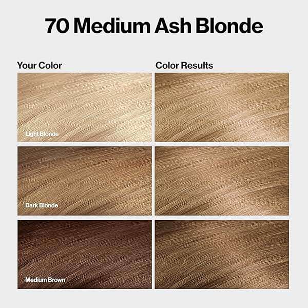 Revlon ColorSilk with Bond Repair Complex, Blonde Permanent Hair Color, 100% Gray Coverage, Ammonia Free Hair Dye, Vegan Keratin, 70 Medium Ash Blonde (Pack of 3) - Image 9