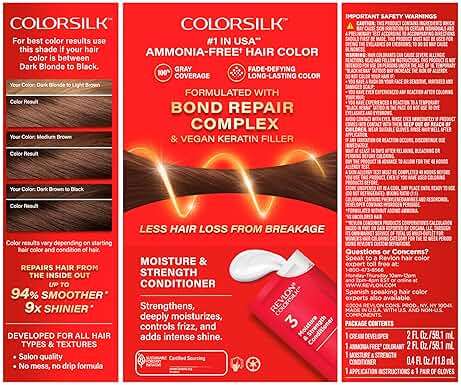 Revlon ColorSilk with Bond Repair Complex, Brown Permanent Hair Color, 100% Gray Coverage, Ammonia Free Hair Dye, Vegan Keratin, 33 Dark Soft Brown (Pack of 3) - Image 12