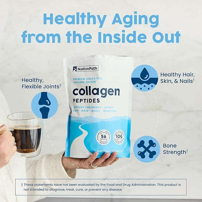 NativePath Collagen Peptides Protein - Hydrolyzed Type 1 & 3 Collagen Powder for Skin, Hair, Nails - 19.8 oz (56 Servings) - Image 4