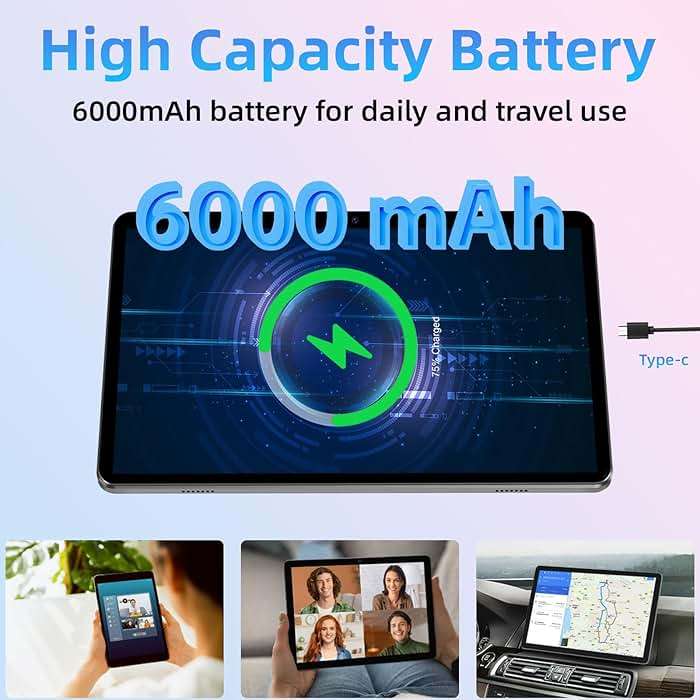 Tablet 10.1 inch, Android 14 Tablets 9(3+6) GB RAM 64GB ROM 1TB Expand, 1280x800 IPS HD Touchscreen,6000mAh Battery, Bluetooth, Dual Camera, GMS, WiFi, Case (Black) - Image 5