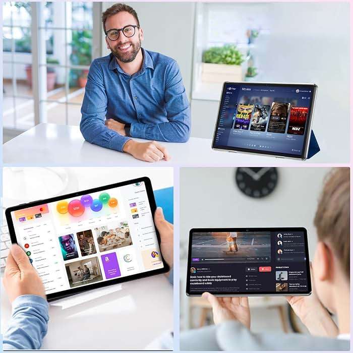 Tablet 10.1 inch, Android 14 Tablets 9(3+6) GB RAM 64GB ROM 1TB Expand, 1280x800 IPS HD Touchscreen,6000mAh Battery, Bluetooth, Dual Camera, GMS, WiFi, Case (Black) - Image 7