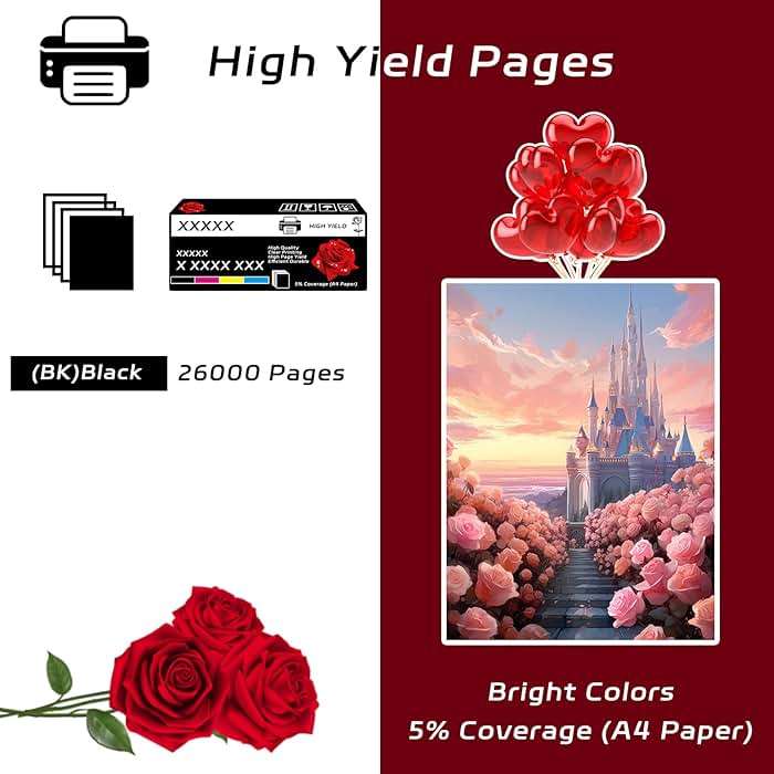 B600 Toner Cartridge Compatible for Xerox VersaLink B600DN B600DT B600DX B600DXF B600DXP Printers, with Chip, High Yield 26000 Pages, Clear Printing (Black) - Image 3