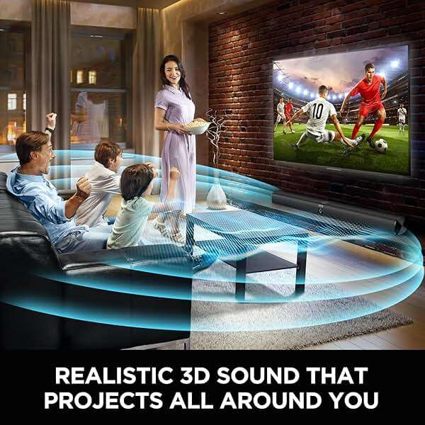 Assistrust Sound Bar for Smart TV, Soundbar with Bluetooth/ARC/Opt/AUX Connect, Auto Volume Boost, 3 Equalizer Modes, 2 in 1 Detachable Soundbar for TV/PC/Gaming/Projectors - Image 6