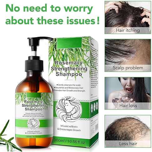 Rosemary Mint Shampoo and Conditioner set Infused with Biotin Promotes Hair Growth & Scalp Health, Strengthen Weak and Brittle Hair for All Hair Types - Image 5