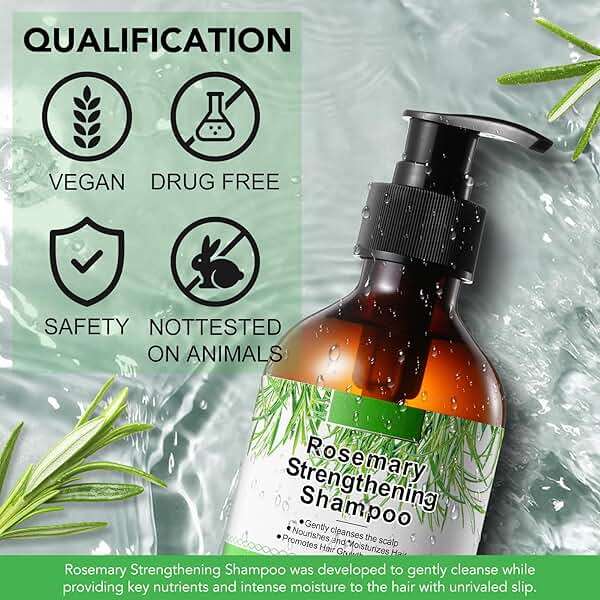 Rosemary Mint Shampoo and Conditioner set Infused with Biotin Promotes Hair Growth & Scalp Health, Strengthen Weak and Brittle Hair for All Hair Types - Image 6