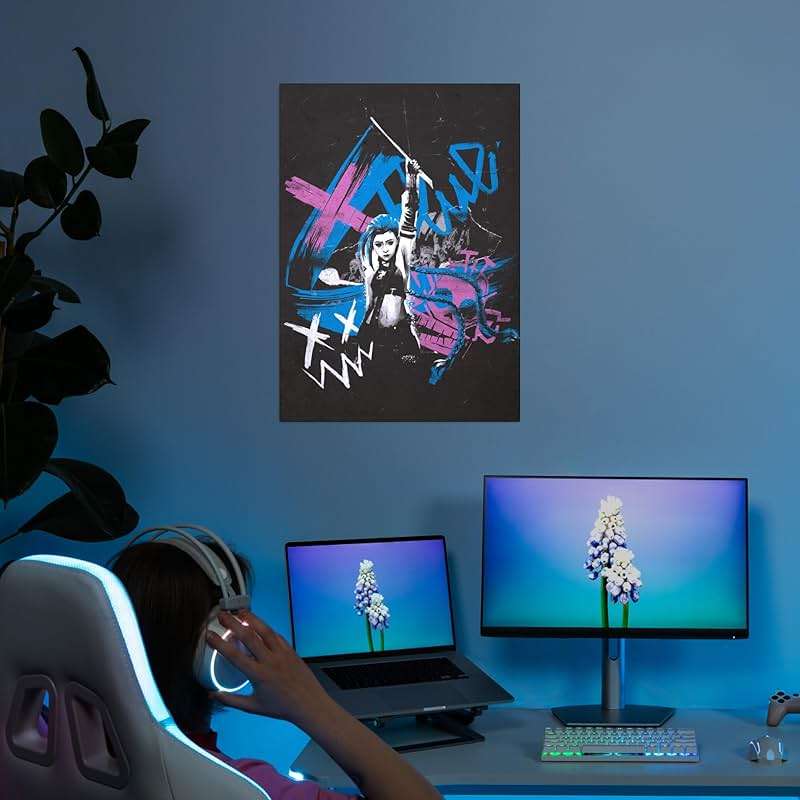 Displate Official Arcane Metal Poster Magnetic Mounting Included Licensed Artwork Modern Wall Decor Blue Flag Poster 12.6x17.7 in - Image 7