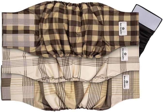Pet Parents® Washable Belly Bands for Male Dogs (3pack) + Extendrs® of Durable Dog Diapers Male, Premium Male Dog Diapers & Dog Wraps (Large, Oxford) - Image 1
