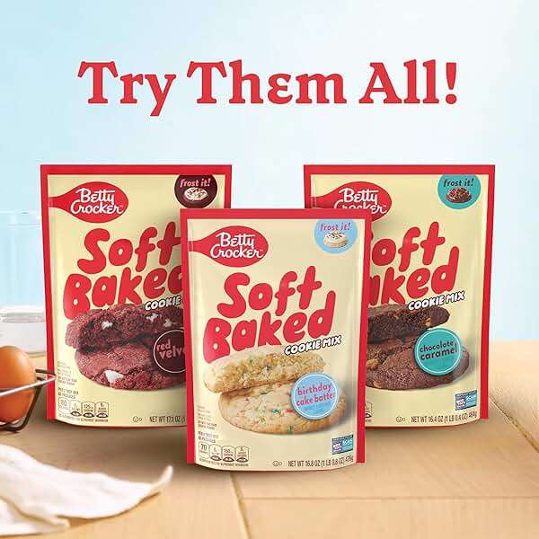 Betty Crocker Soft Baked Cookie Mix, Birthday Cake Batter Flavored, 16.8 oz - Image 6