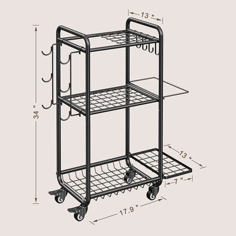 Multi-Functional Home Gym Storage Rack - Yoga Mat Storage Rack, Dumbbell Weight Rack & Workout Equipment Storage with Heavy-Duty Steel Construction for Gym Fitness Organizer - Image 8