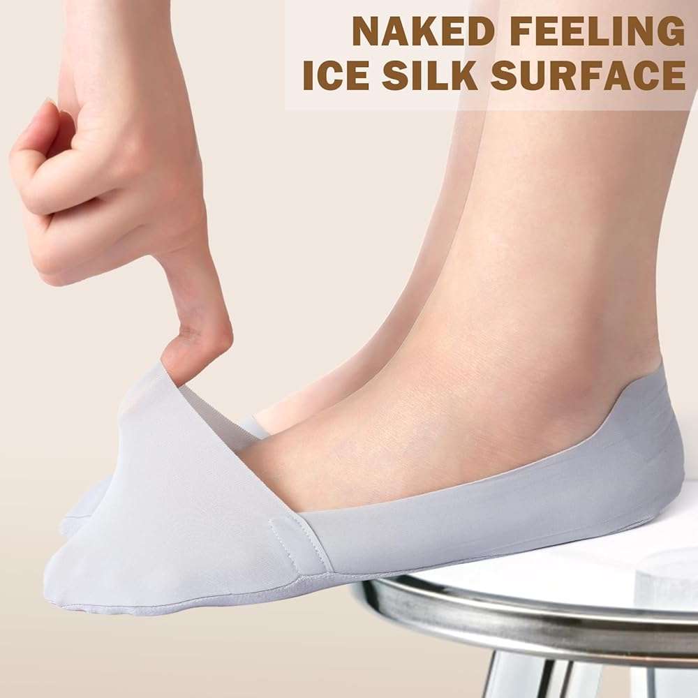 Sofier No Show Socks Womens, Non Slip Low Cut 6 Pairs Thin Silky Dress Footies Liner Invisible Socks Flats Loafers Sneakers - Image 2
