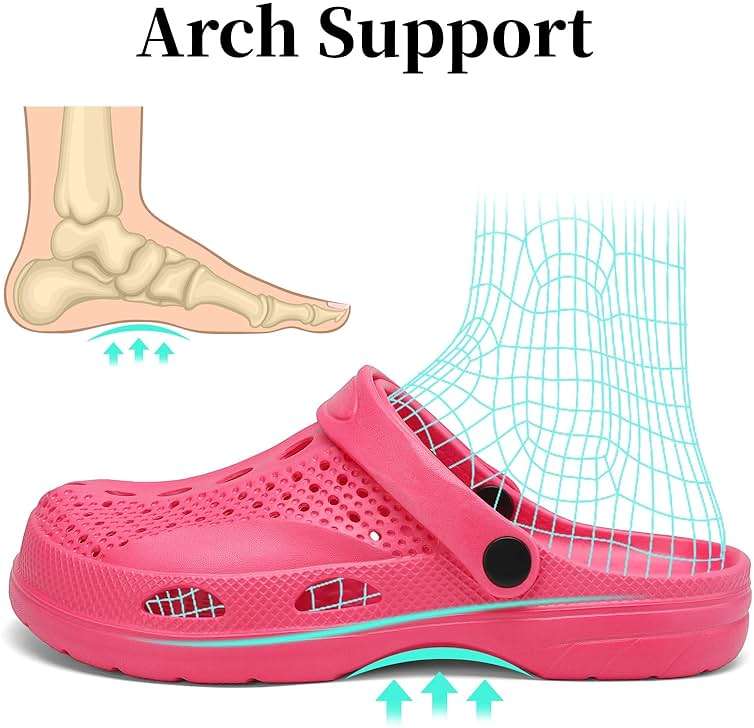 SOSOWHLTE Men's Women's Arch Support Clogs,Unisex Garden Shoes Comfortable Slip-on Outdoor Sandals Slippers for Beach Casual - Image 4