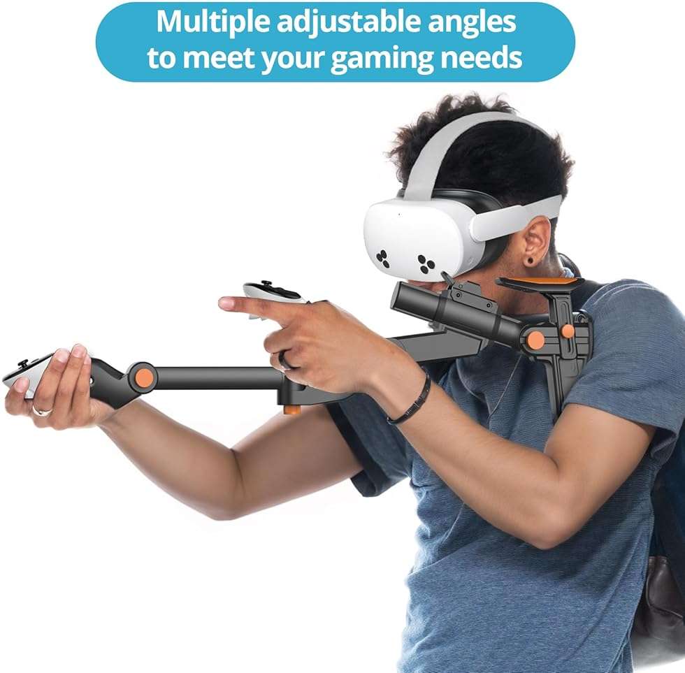 SUPERVR VR Gunstock Accesorries for Quest 3 Meta Quest 3S/Quest Pro/Quest 2 Gun Stock Customizes Shape Length FPS Gams Gear Controllers Accessories - Image 3