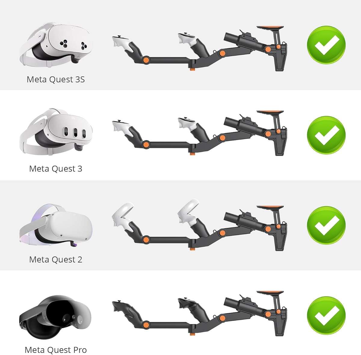 SUPERVR VR Gunstock Accesorries for Quest 3 Meta Quest 3S/Quest Pro/Quest 2 Gun Stock Customizes Shape Length FPS Gams Gear Controllers Accessories - Image 7