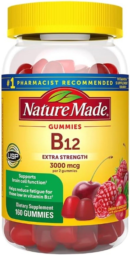 Nature Made B12 Gummies Extra Strength 3000 MCG PER 2 Gummies (160 CT) - Product Image