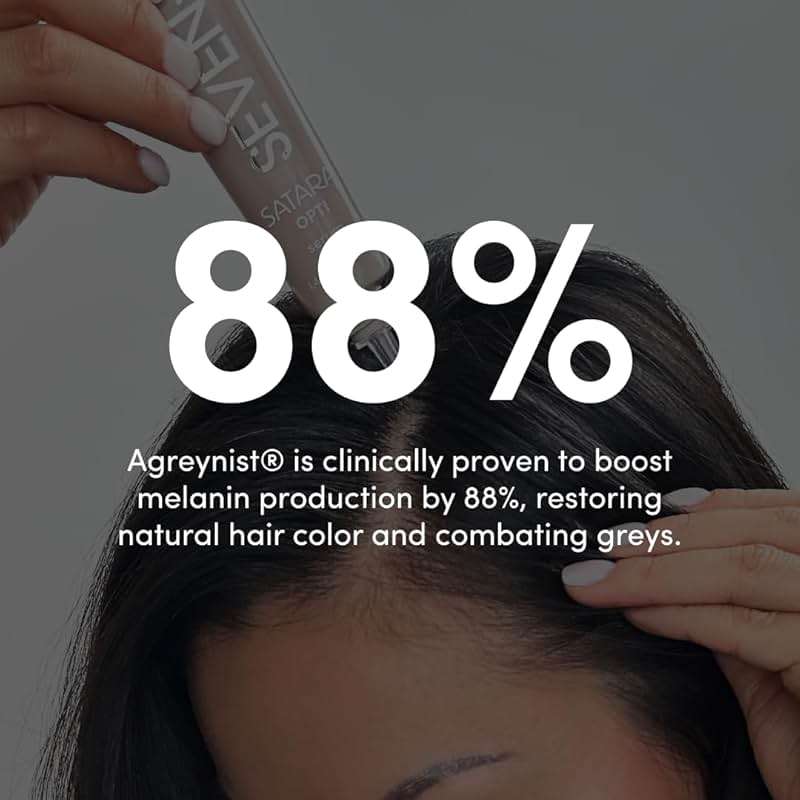 SEVEN Satara Opti Anti Grey Hair Serum, Triple-Action Oil Serum for Anti-Frizz & Damaged Hair Growth, Shine Enhancing, Frizzy Control, Color Reversal, Thinning Reduction, 1.4 fl oz, 42 ml - Image 3