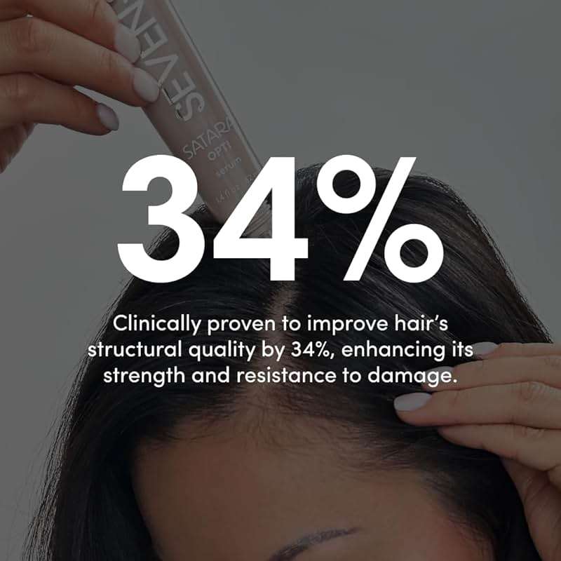 SEVEN Satara Opti Anti Grey Hair Serum, Triple-Action Oil Serum for Anti-Frizz & Damaged Hair Growth, Shine Enhancing, Frizzy Control, Color Reversal, Thinning Reduction, 1.4 fl oz, 42 ml - Image 7