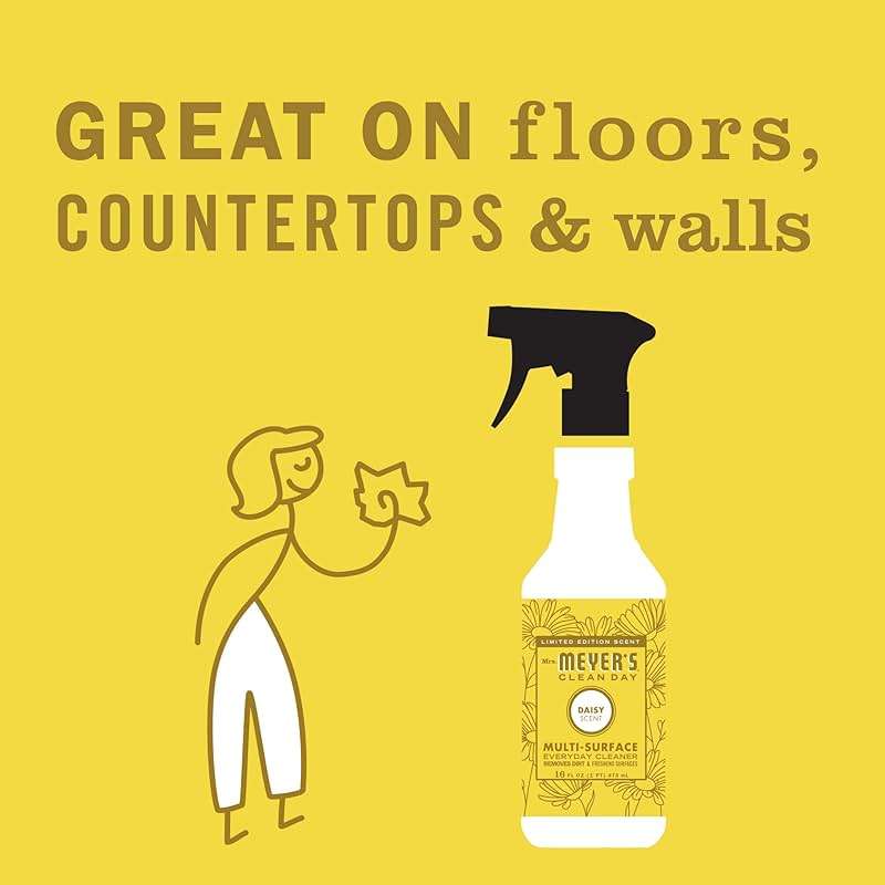 MRS. MEYER'S CLEAN DAY Multi-Surface Everyday Cleaner, Daisy Scent, 16 Fl Oz Bottle - 3 Pack - Image 6