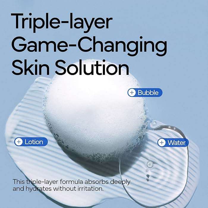 IVOSKIN Rice Milky Bubble Facial Mask, Soothing & Hydrating Face Toner with Black Rice Extract & Niacinamide, Helps Support Skin Barrier and Glow for Sensitive Skin, Korean Skincare (5.07fl oz/ 150ml) - Image 4